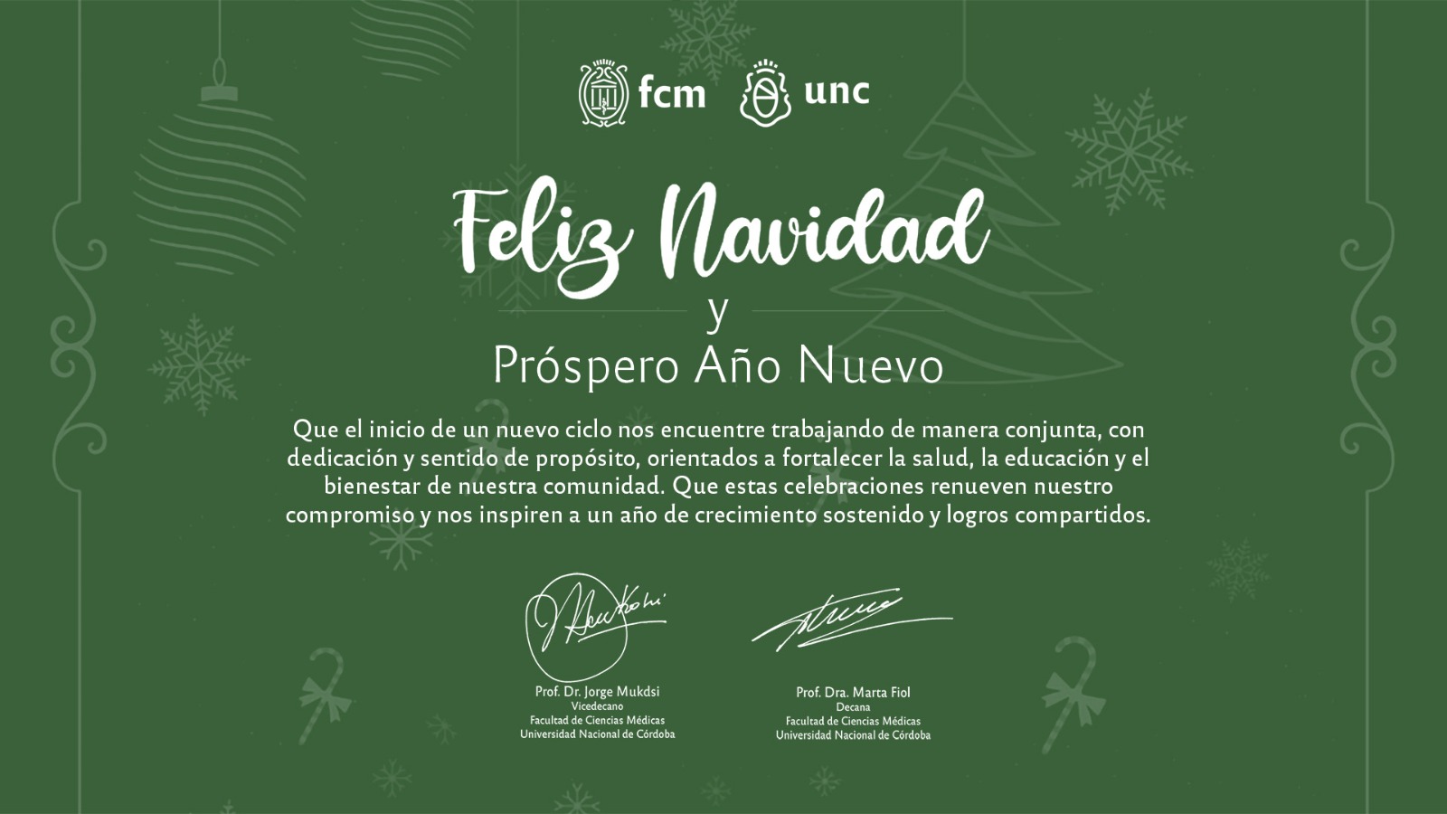 ¡ FELICES FIESTAS ! – Facultad de Ciencias Médicas
